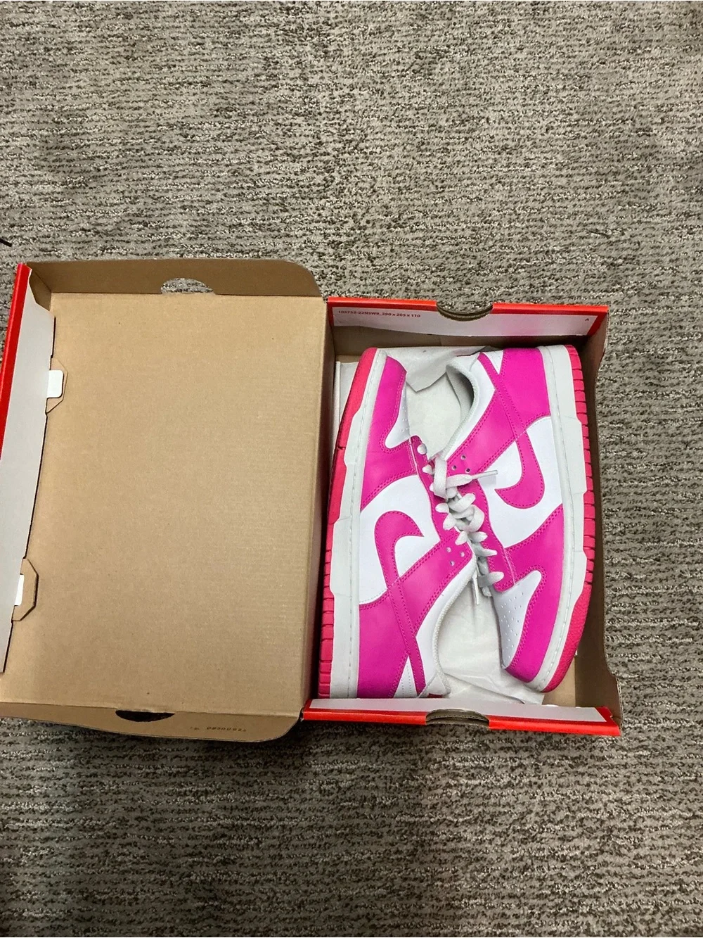 Nike Kids Pink and White Low-Top Sneakers